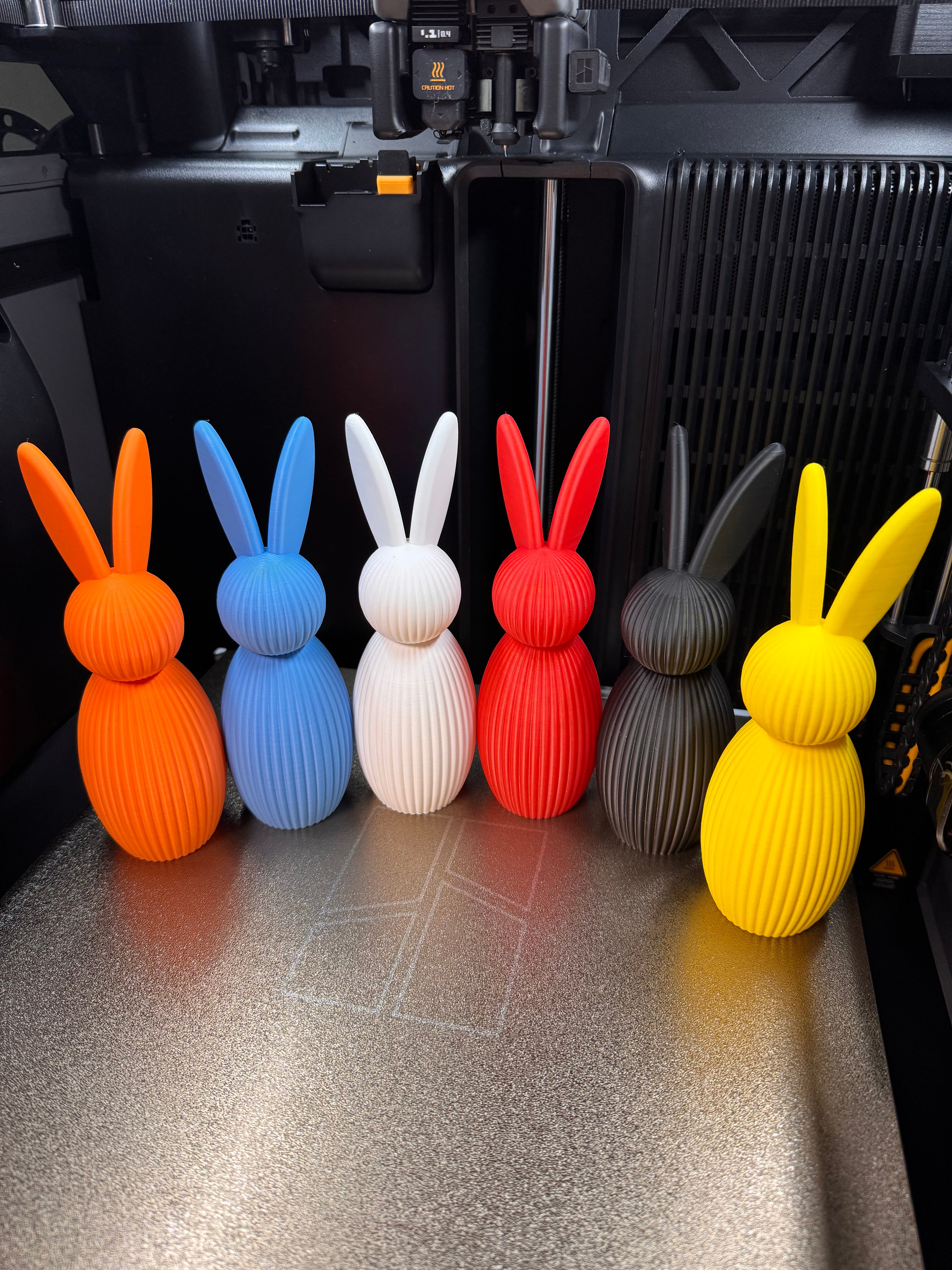 Rillen-Osterhase – Moderner 3D-gedruckter Deko Hase 🐰