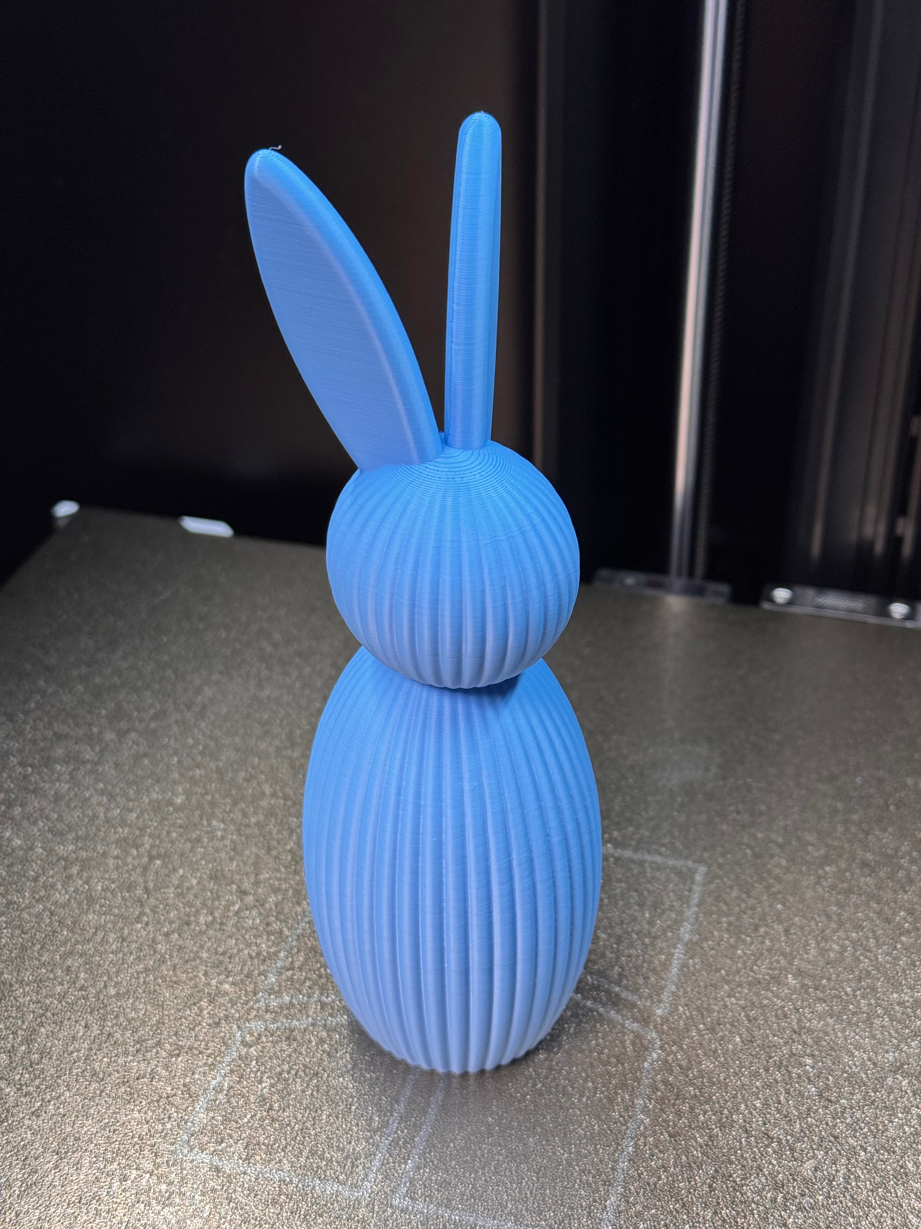 Rillen-Osterhase – Moderner 3D-gedruckter Deko Hase 🐰
